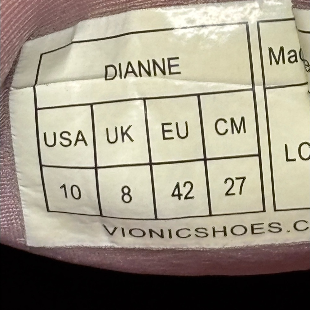 Vionic Dianne Lavender Pink Jeweled Slip On Sneakers Arch Support Sz 10 - Picture 9 of 10